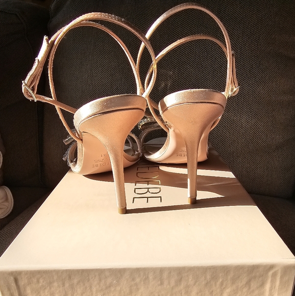 Anthropologie Gedebe Cecile Satin Heels NIB - Picture 7 of 16